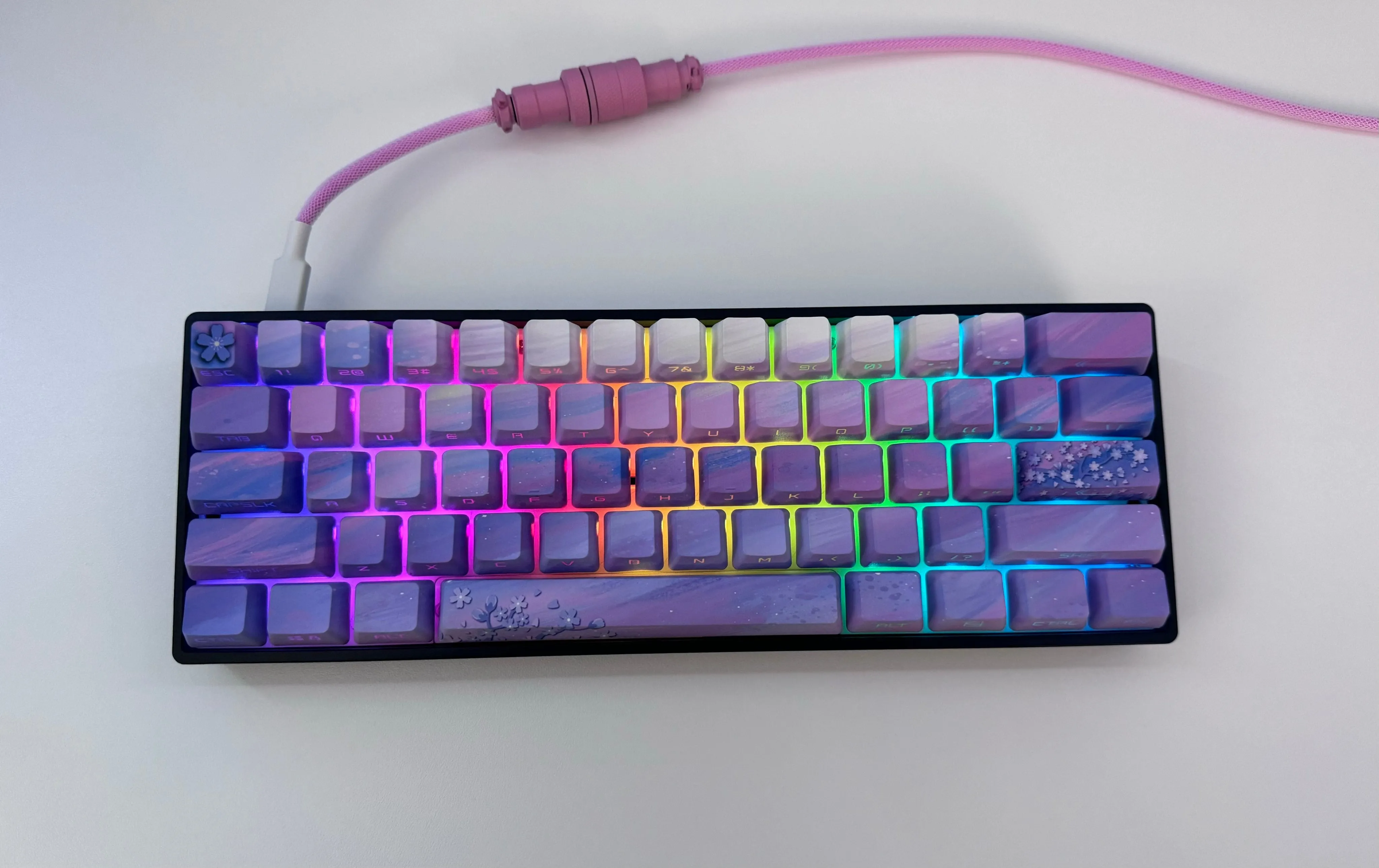Purple Sakura Keycap Set - Alpherior Keys