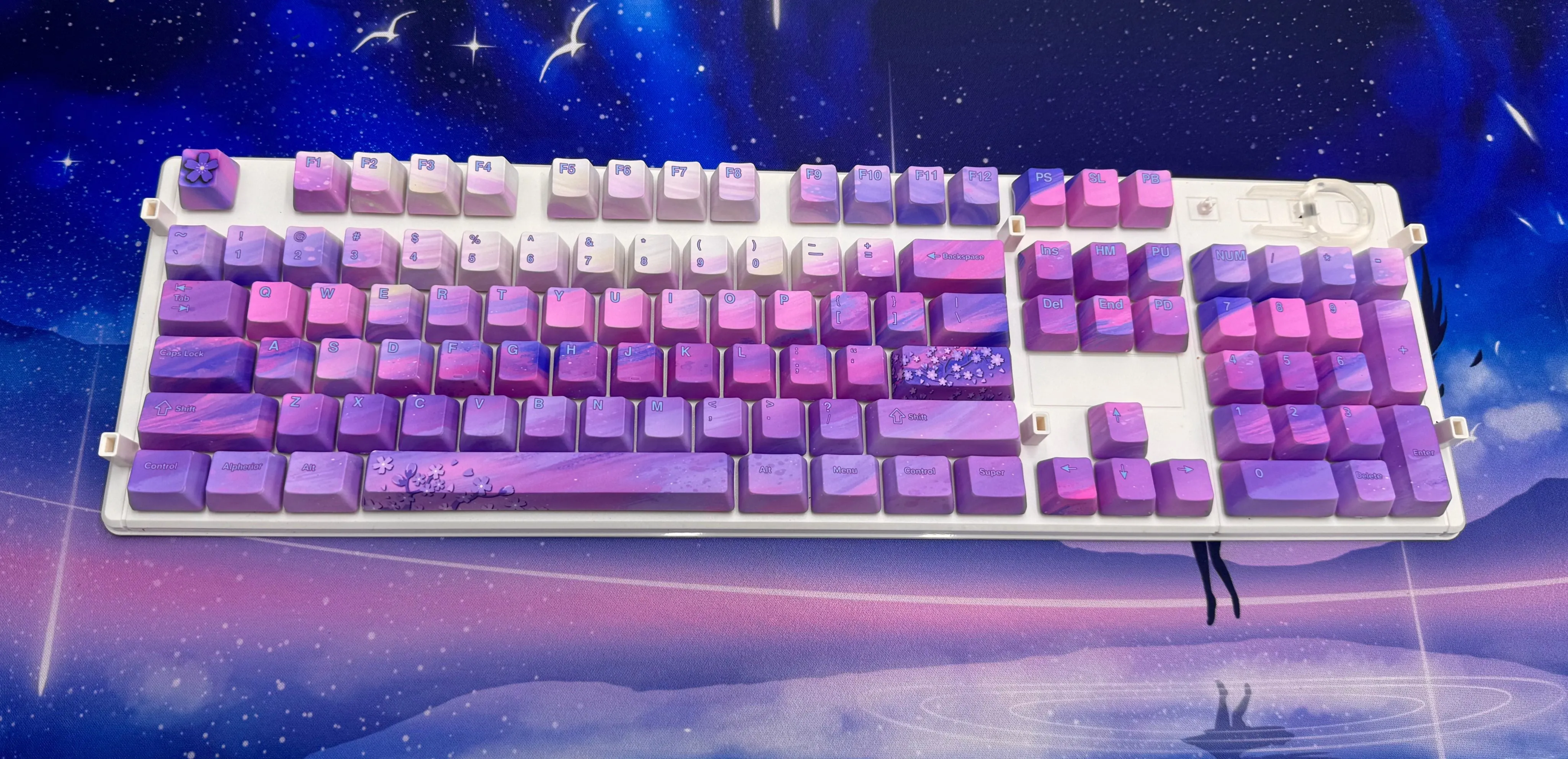 Purple Sakura Keycap Set - Alpherior Keys