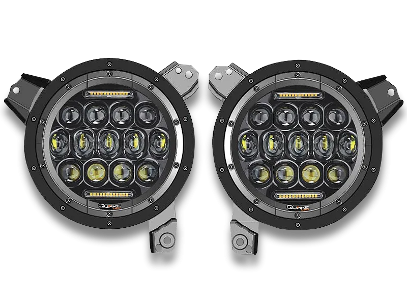 QUAKE LED Headlight Replacement Kit for 18-up Jeep Wrangler JL & JL Unlimited