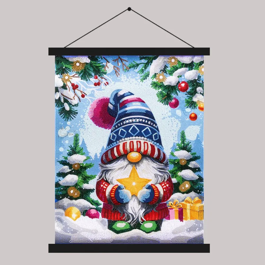 "Glittery Gonk" Crystal Art Scroll Kit 40x50cm