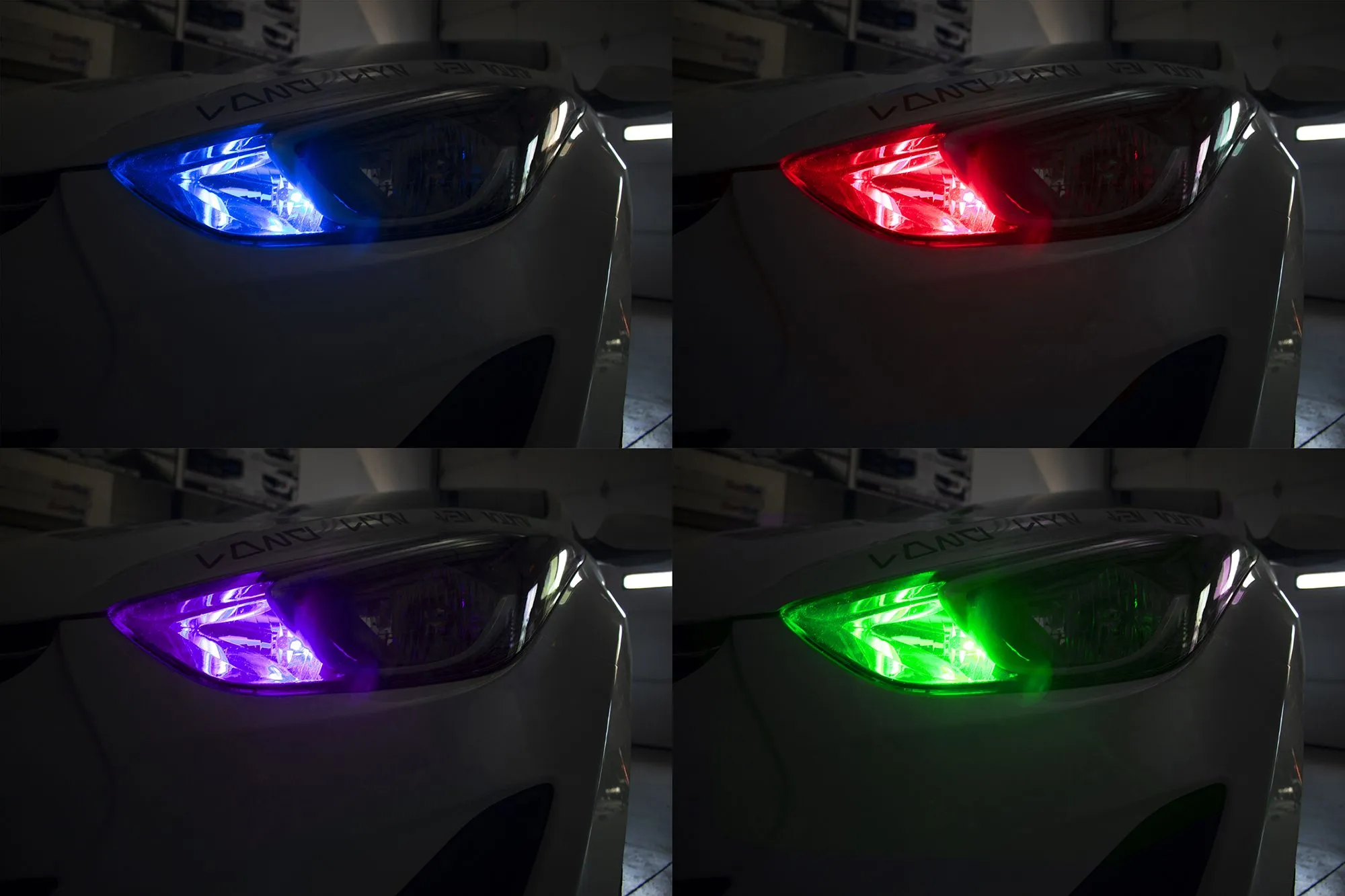 Race Sport RS Headlight Conversion Kits [H4 Demon Eye LED Series] Dual Function Kit w/ Driving & Accent Functions