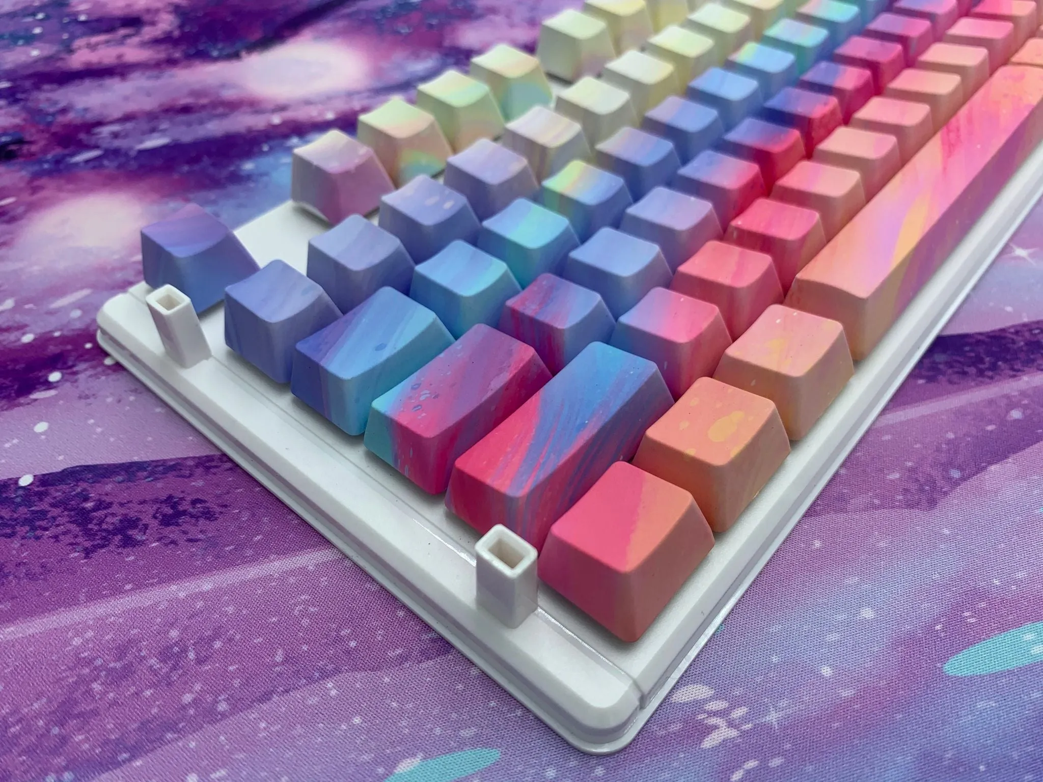 Rainbow Sherbet Keycap Set - Alpherior Keys