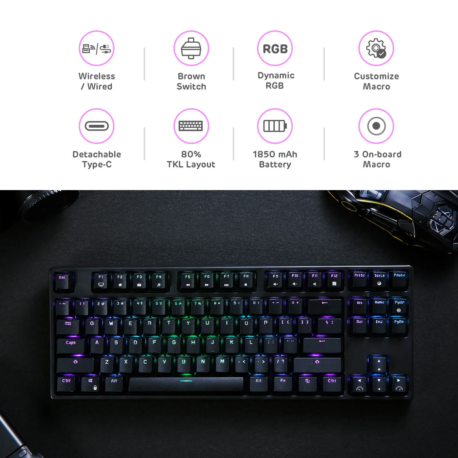 RK87 Wireless TKL Mechanical Keyboard