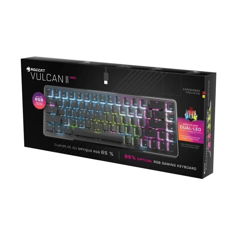ROCCAT Keyboard Vulcan II Mini Optical Mechanical RGB Gaming Black