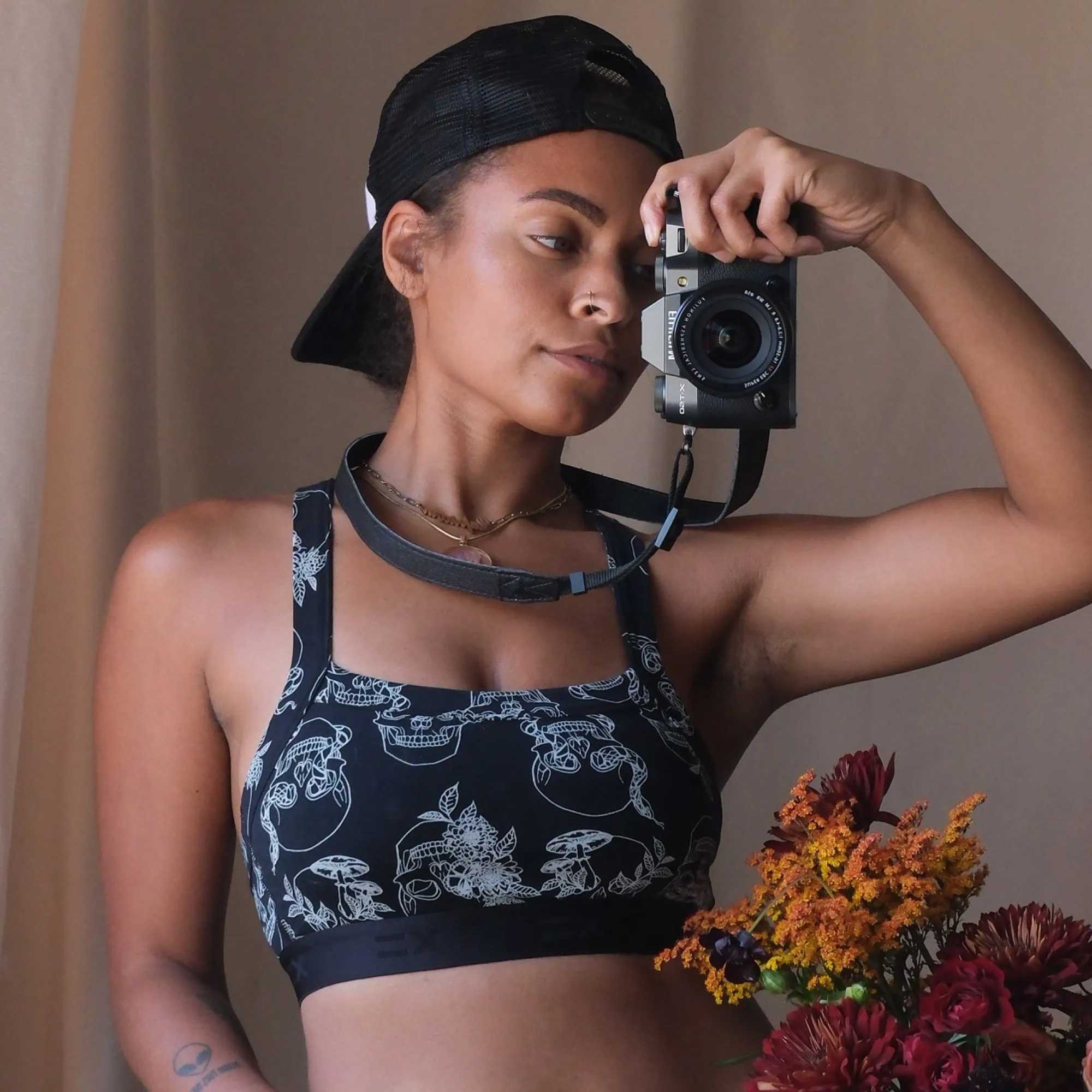 Scoop Soft Bra - Skull Garden