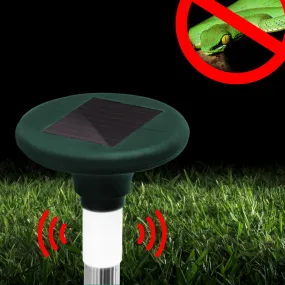 Set of 12 Snake Repeller Solar LED Pulse Plus Ultrasonic Pest Rodent Repellent