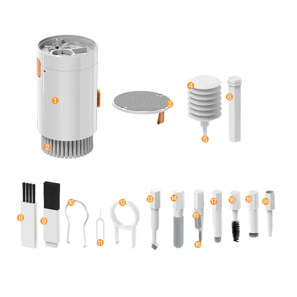 Set of 20Pcs Multi-Functional Computer Screen Cleaning Brush Tool Headphone Camera Keyboard Cleaning Kit