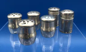 Set of 3 Individual Sterling Silver S&P Shakers /b
