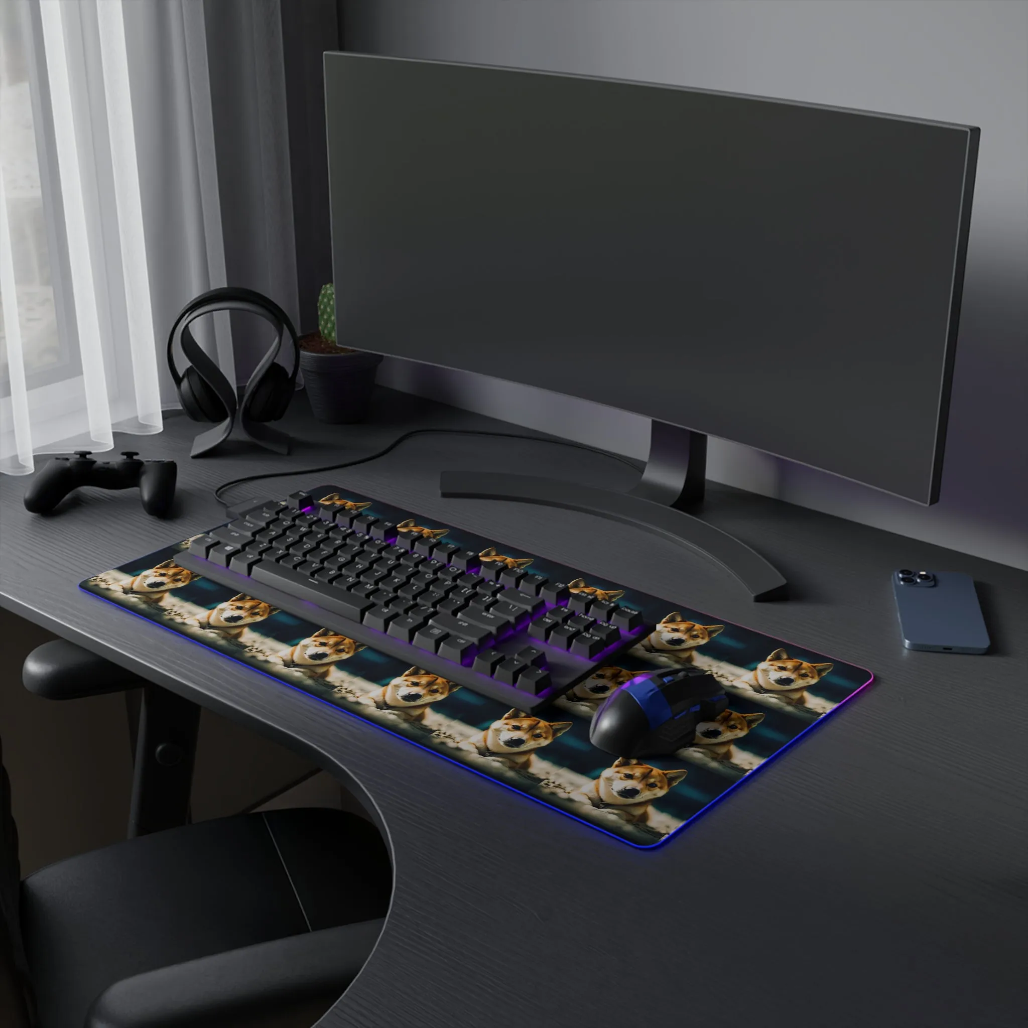 Shiba Inu LED Gaming Mouse Pad