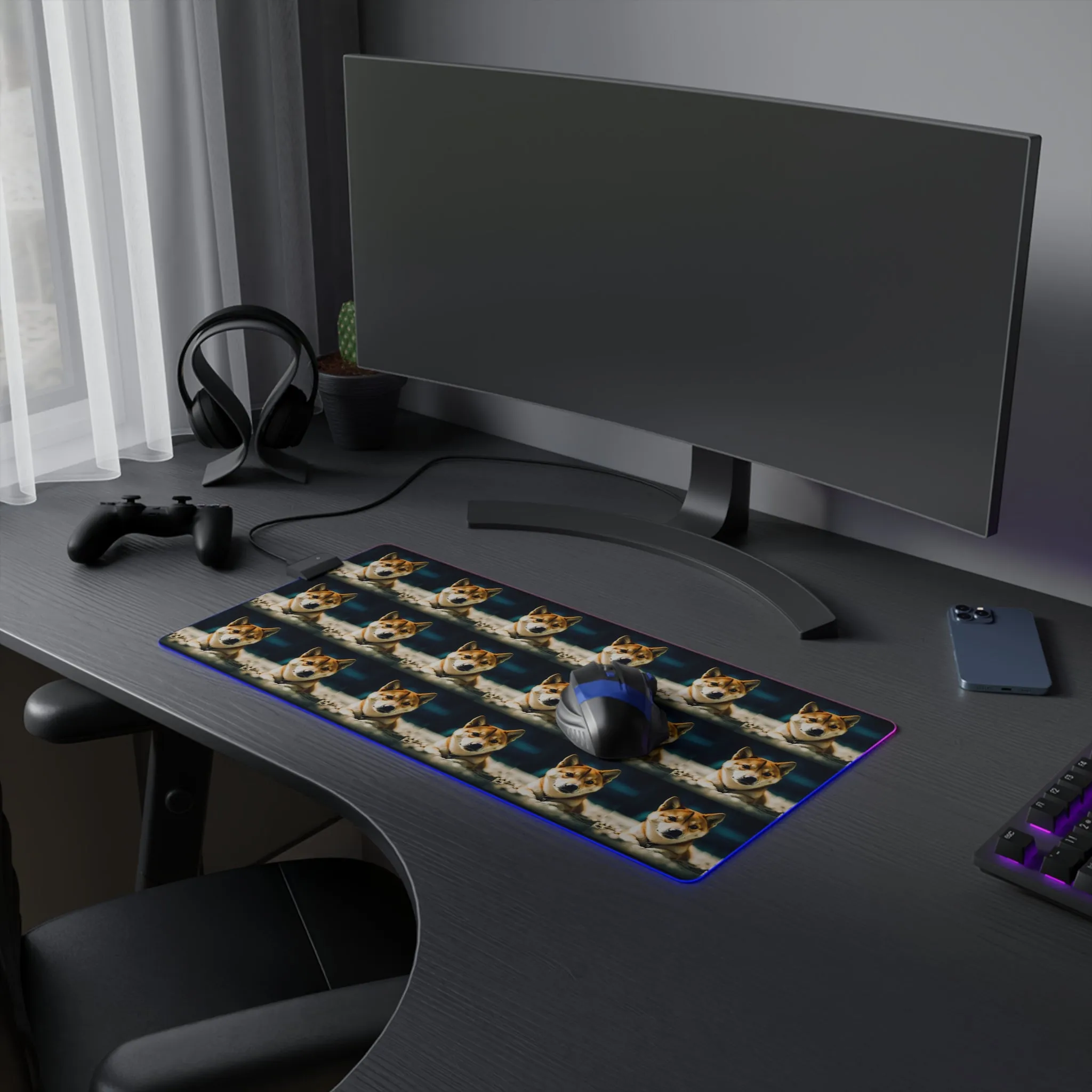 Shiba Inu LED Gaming Mouse Pad