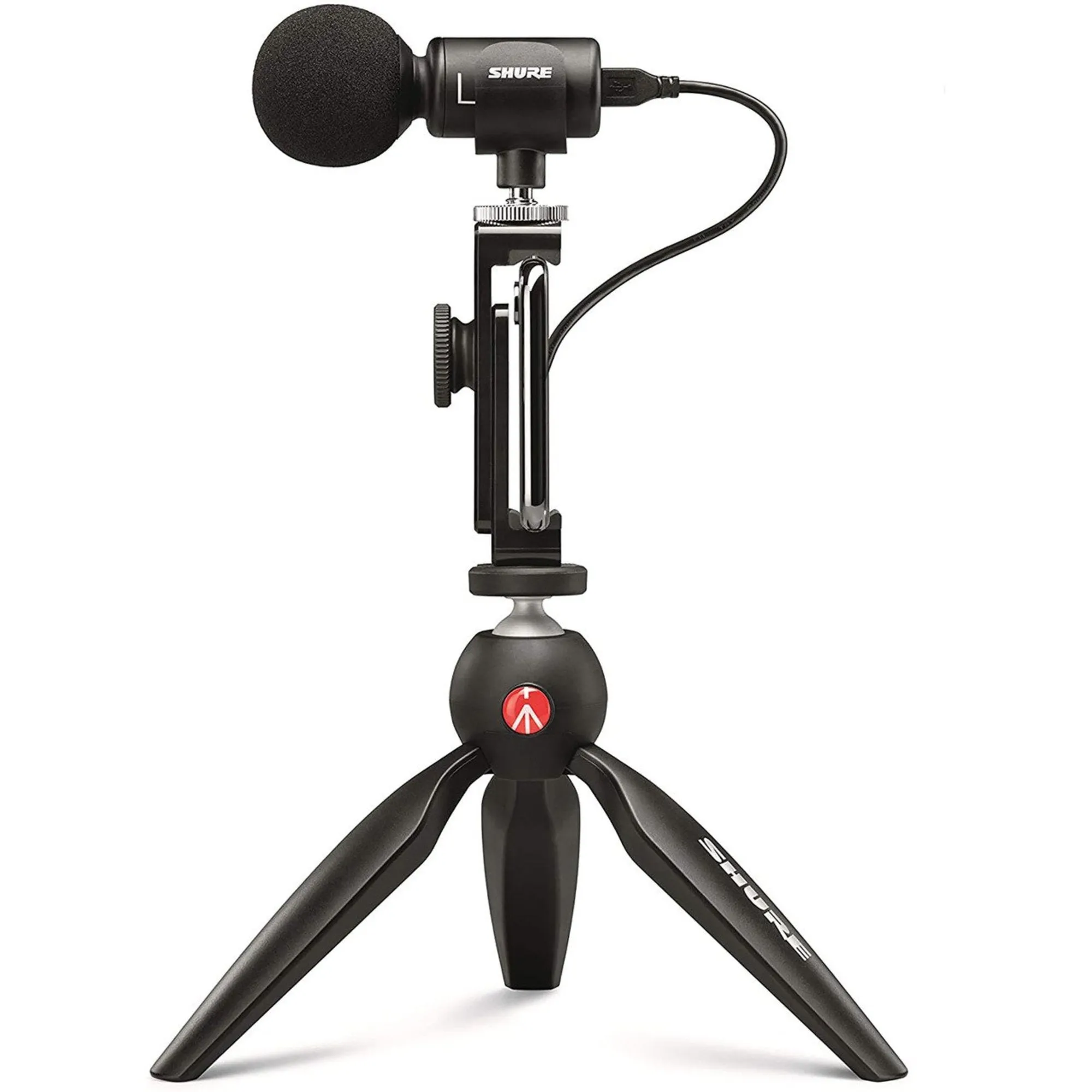 Shure Vocal Condenser Microphone, Black (MV88 DIG-VIDKIT)
