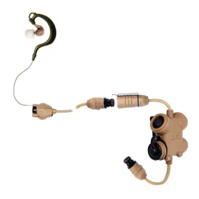 Silynx Clarus XPR Single Ear Kit for MBITR/PRC117/152 6 Pin - Quick Disconnect Version
