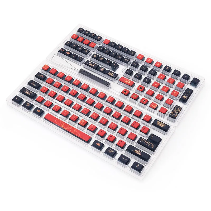 SKYLOONG GK7 Nine-Tailed Fox Pudding PBT ASA Profile Keycap Set 126 Keys