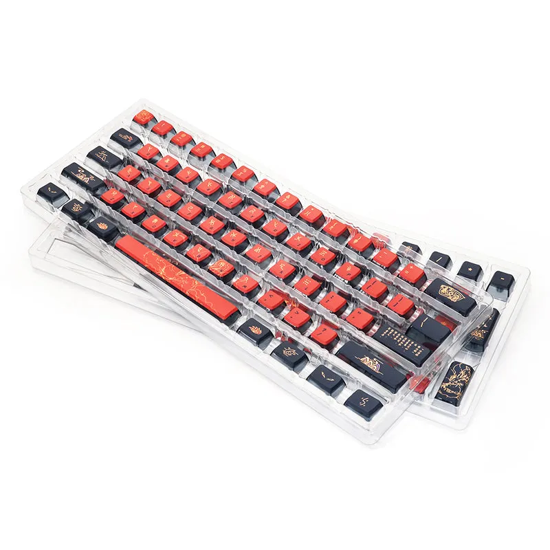 SKYLOONG GK7 Nine-Tailed Fox Pudding PBT ASA Profile Keycap Set 126 Keys