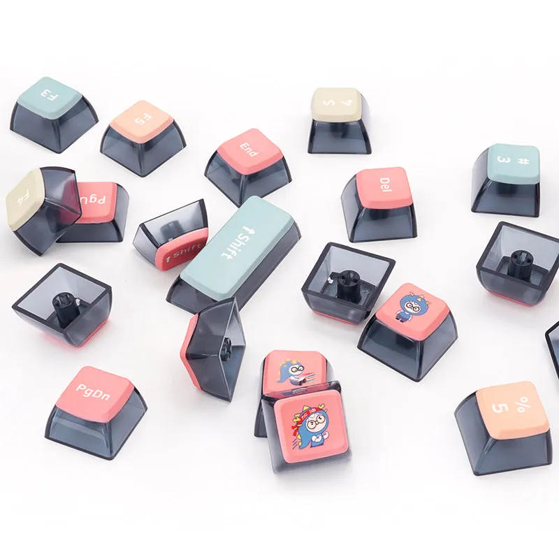 SKYLOONG GK7 Pudding PBT ASA Profile Keycap Set 126 Keys