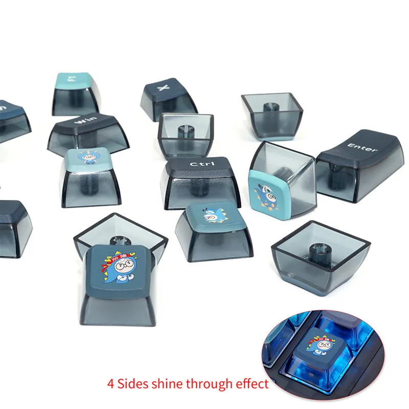 SKYLOONG GK7 Pudding PBT ASA Profile Keycap Set 126 Keys