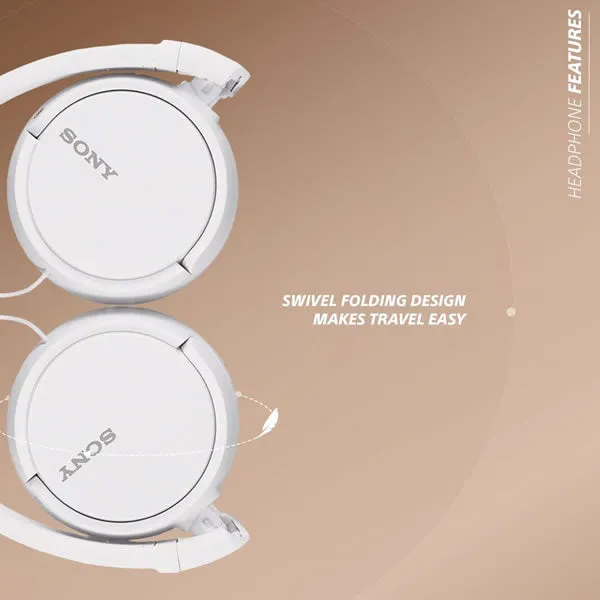 Sony MDR-ZX110 Headphones Foldable - White