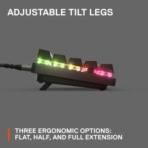 SteelSeries Apex Pro HyperMagnetic Gaming Keyboard — Adjustable Actuation — OLED Screen — RGB – USB Passthrough