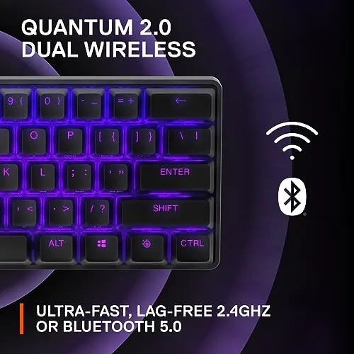SteelSeries Apex Pro HyperMagnetic Gaming Keyboard — Adjustable Actuation — OLED Screen — RGB – USB Passthrough