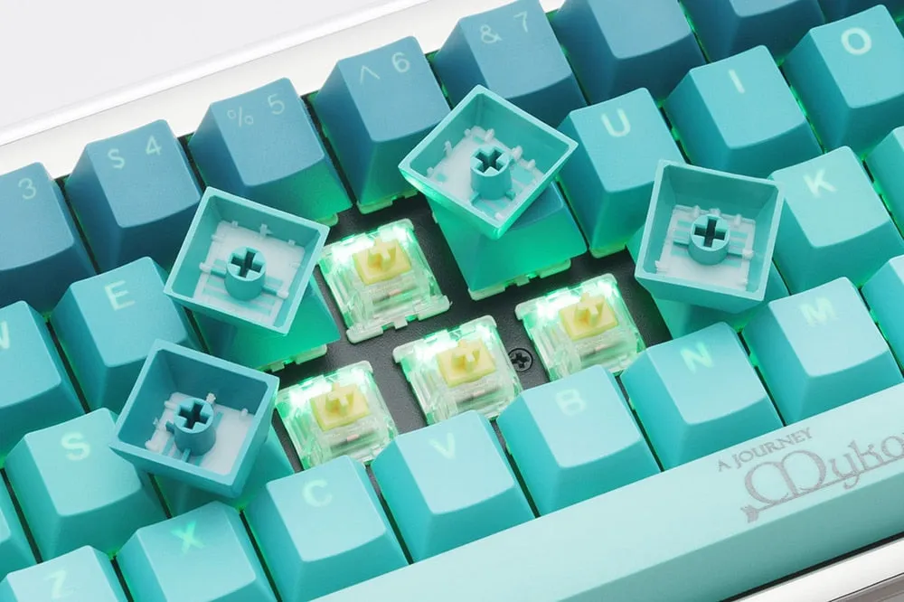taihao Mykonos pbt double shot keycaps for diy gaming mechanical keyboard Backlit Caps oem profile light through ISO UK