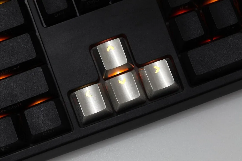 teamwolf stainless steel MX back-lit metal gaming Keycap for arrow keys silver color