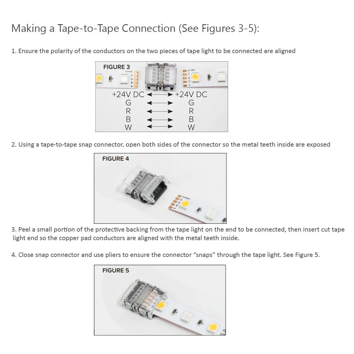 Trulux High Output LED Strip Light Kit with Remote control, 16.4Ft Reel with 24V DC Kit with Plug and Play Connection, RGB   3000K, 240 Lumens per Ft