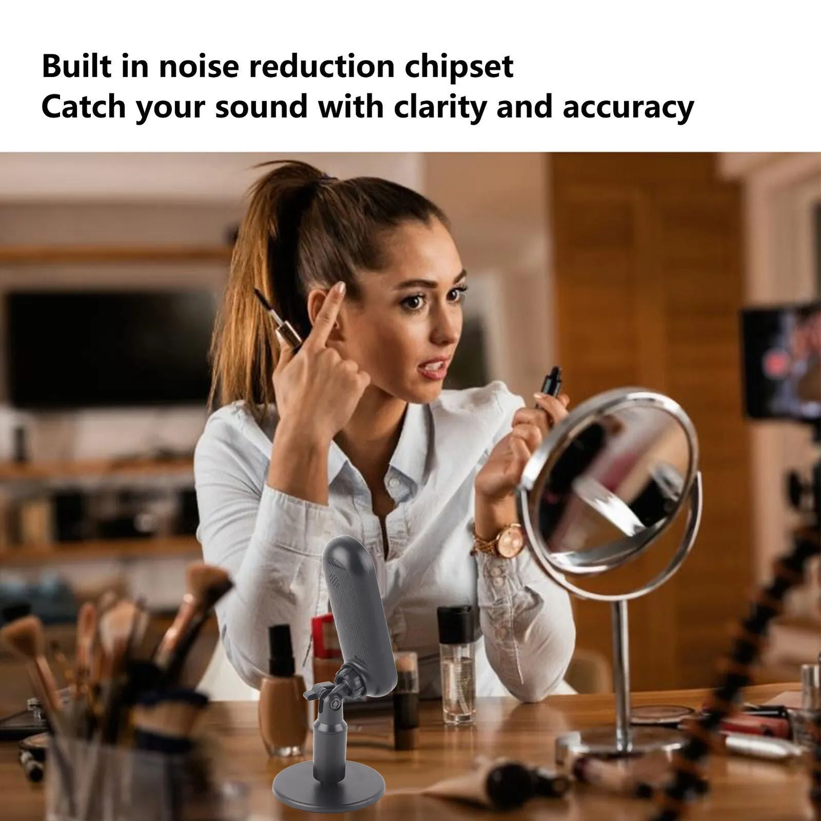 Usb Plug And Play Gaming Condenser Microphone Mc-Pw7
