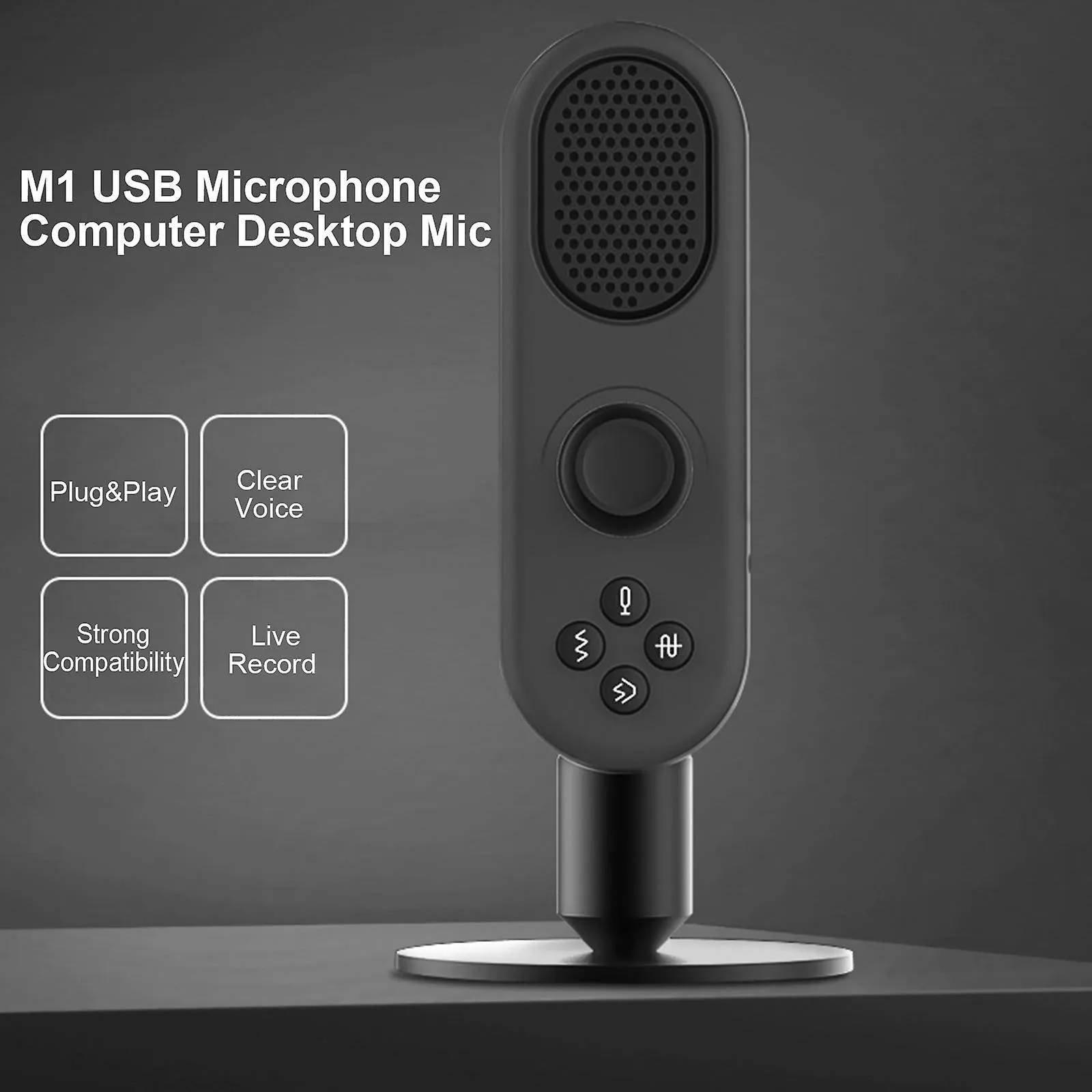 Usb Plug And Play Gaming Condenser Microphone Mc-Pw7