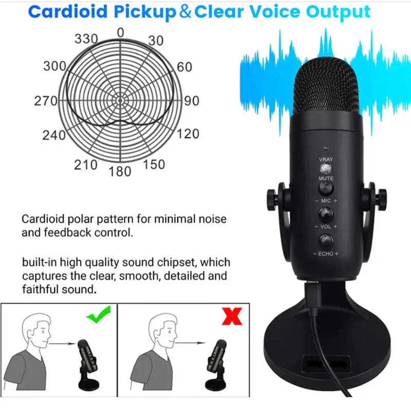 Usb Plug And Play Gaming Condenser Microphones Mc-Pw8