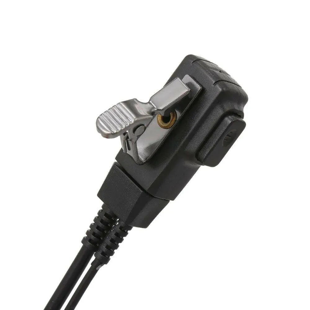 Walkie Talkie Headsets 2 Pin Covert Acoustic Tube Earpiece with Big Mic PTT for Motorola Two Way Radio Walkie Talkie M/K Plug