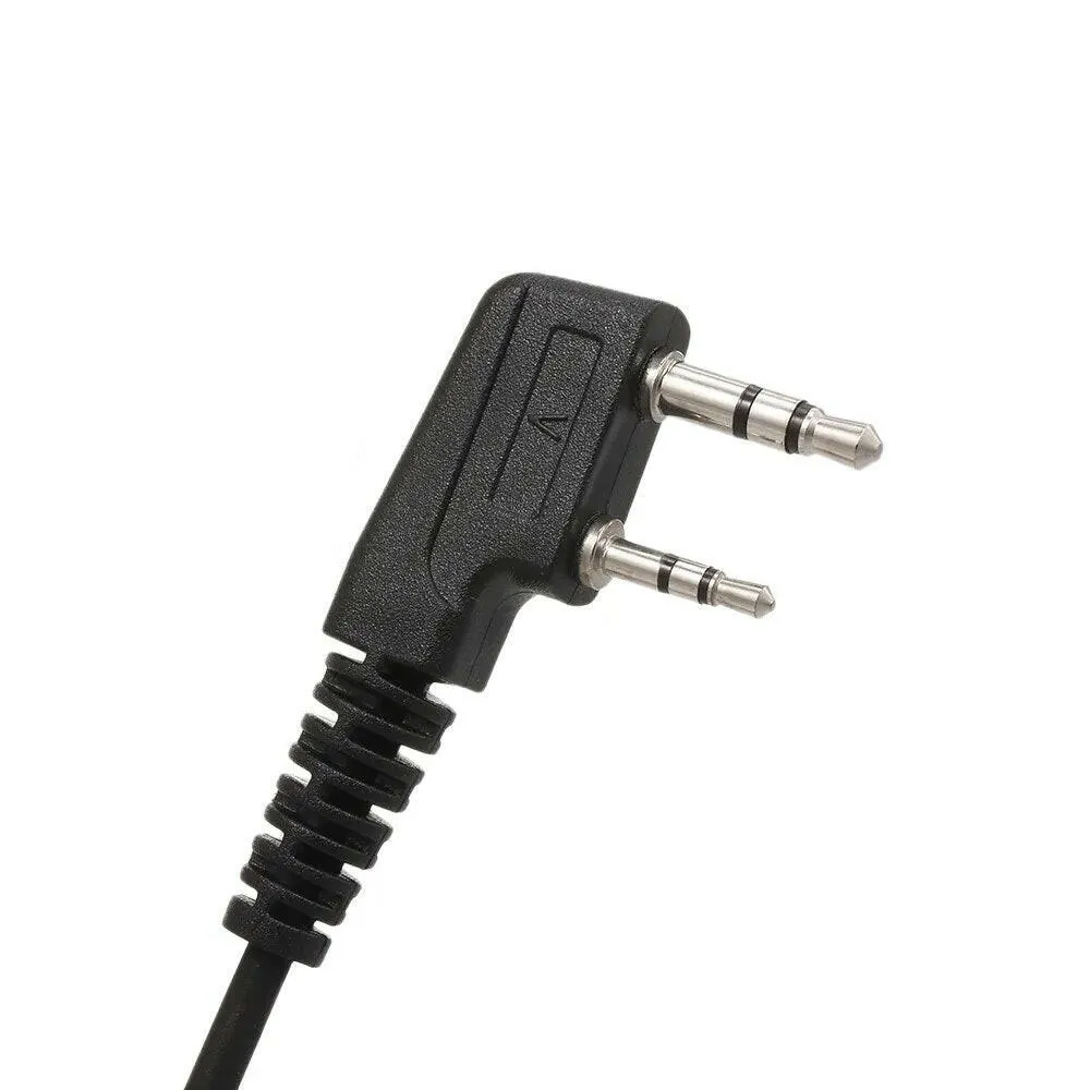 Walkie Talkie Headsets 2 Pin Covert Acoustic Tube Earpiece with Big Mic PTT for Motorola Two Way Radio Walkie Talkie M/K Plug
