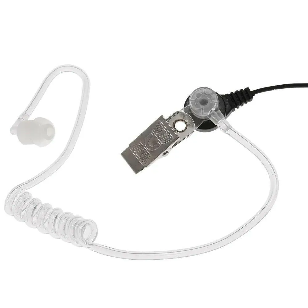 Walkie Talkie Headsets 2 Pin Covert Acoustic Tube Earpiece with Big Mic PTT for Motorola Two Way Radio Walkie Talkie M/K Plug