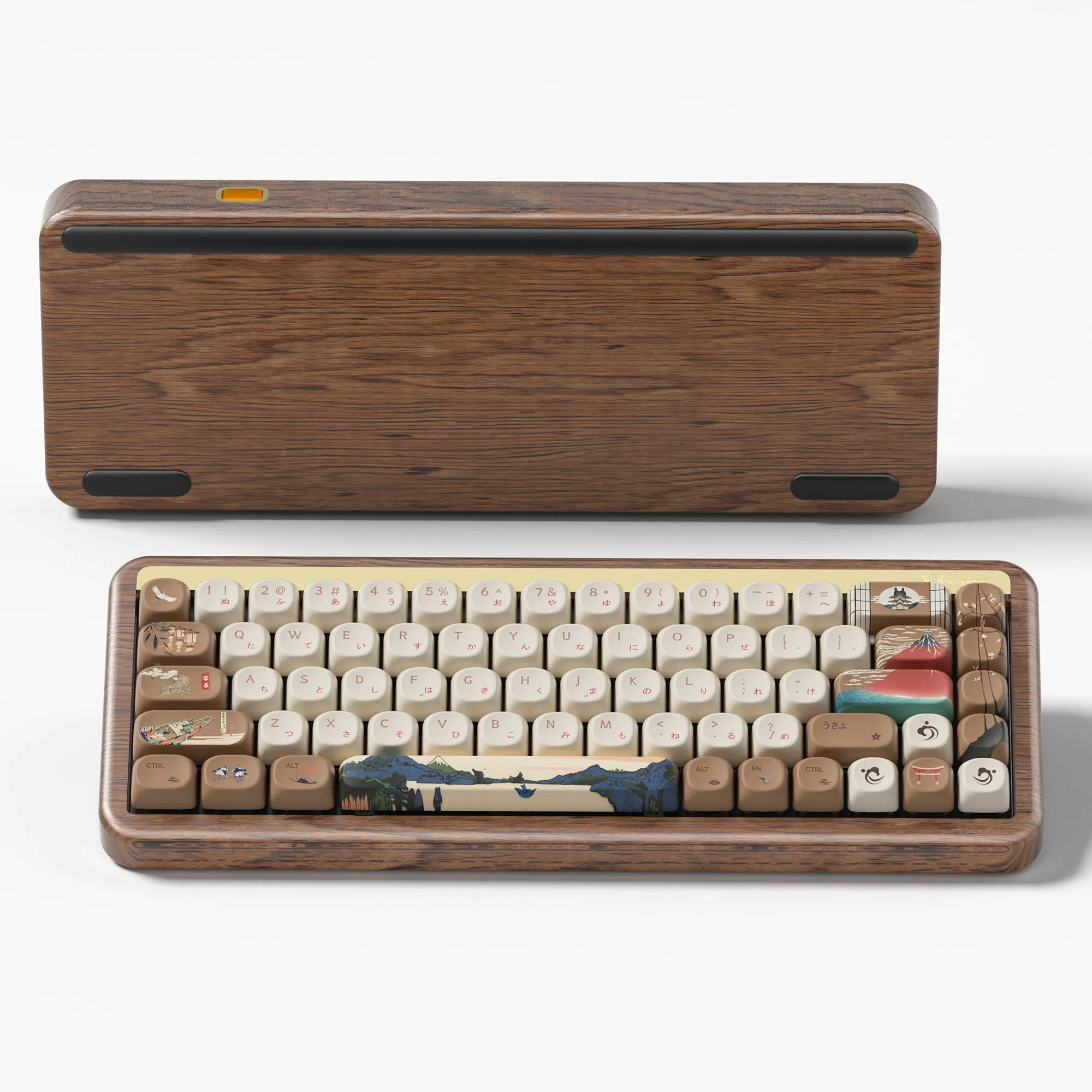 XVX M68 Solid Walnut Mechanical Keyboard Hot Swap Switch With PBT Keycaps