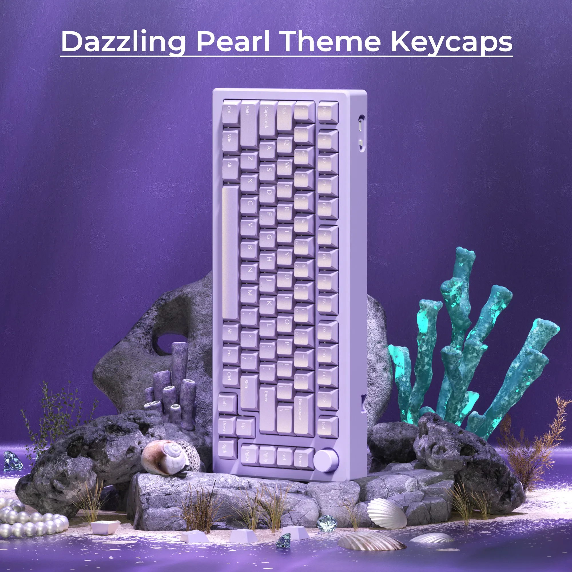 XVX  Pearlescent Magic Cherry Profile  5-sided Dye-Sub PBT Keycap Set (97-Key)